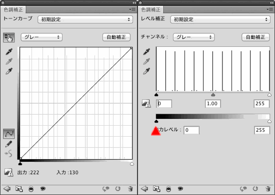 レベル補正出力